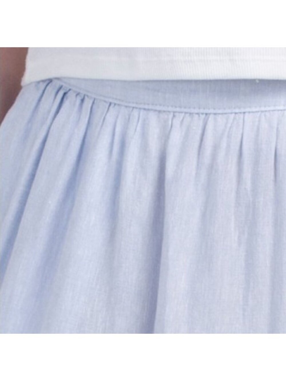 RACHEL ZOE Linen Blend Tiered Skirt With Pintuck Pleats - Picture 3 of 4